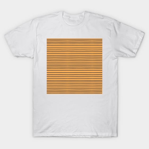 Inkwell grey stripes on yellow T-Shirt by A_using_colors